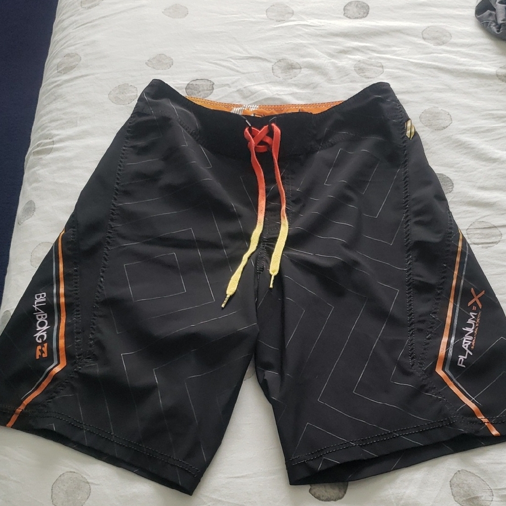 Billabong Men’s Black and Orange Swim Trunks